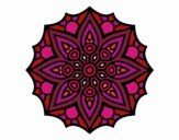 Dibujo Mandala simetría sencilla pintado por DALAS