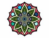 Dibujo Mandala simetría sencilla pintado por Movi