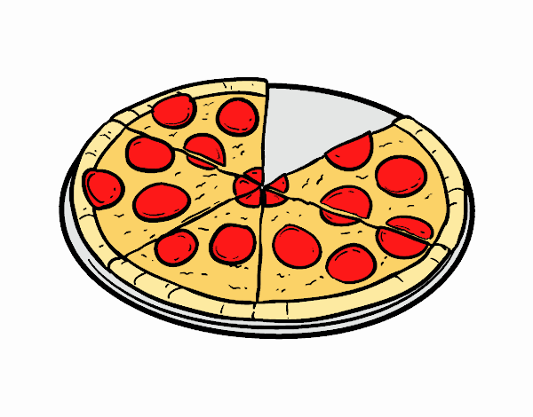 Dibujo Pizza italiana pintado por anahis573