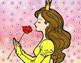 Dibujo Princesa y rosa pintado por bianca1300