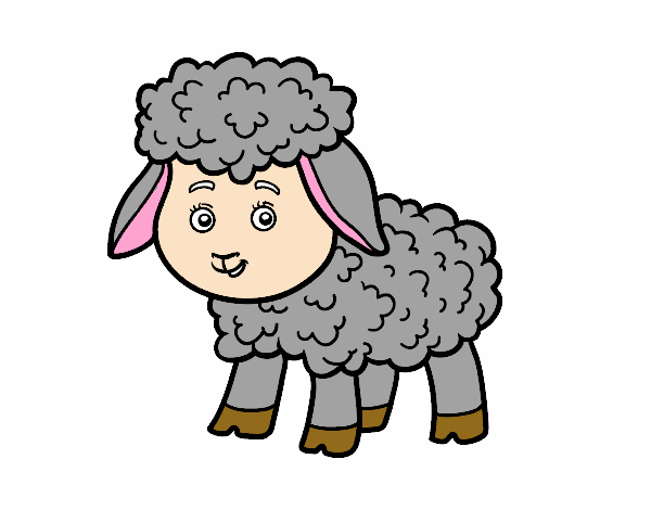 Dibujo Una ovejita pintado por Abrilzota