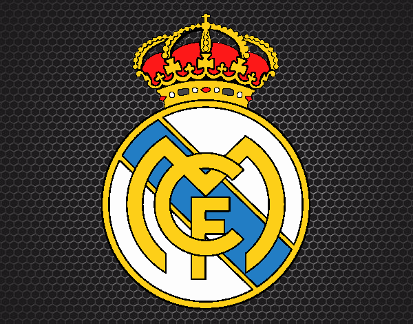 Dibujo de Escudo del Real Madrid C F pintado por en Dibujos net el día