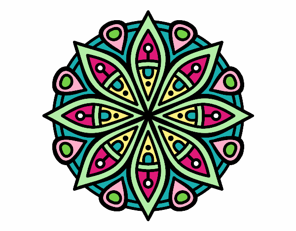 Dibujo Mandala para la concentración pintado por isabel2k