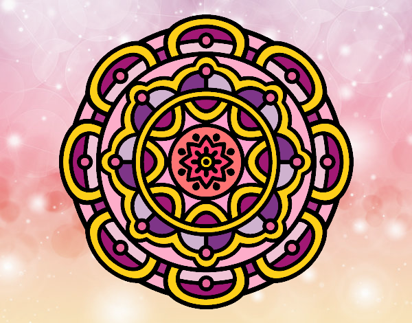 Dibujo Mandala para la relajación mental pintado por IvanDan