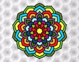 Dibujo Mandala pétalos de flor pintado por ERICAM