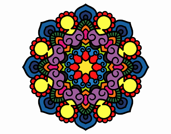 Dibujo Mandala reunión pintado por Benjaje