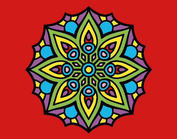 Dibujo Mandala simetría sencilla pintado por Ame123guap
