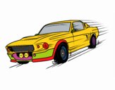 Dibujo Mustang retro pintado por brayan12