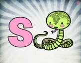 Dibujo S de Serpiente pintado por Michellinh