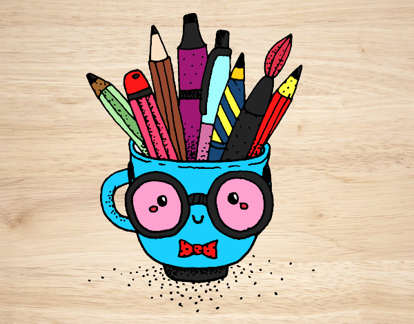 Dibujo Taza animada con lápices pintado por ceninsa
