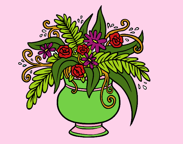 Un jarrón con flores