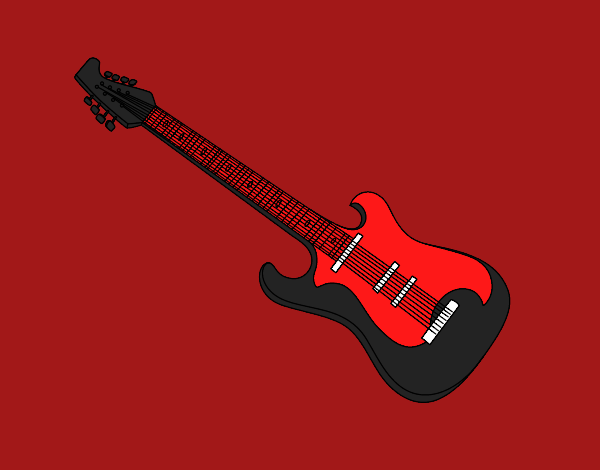Dibujo Una guitarra eléctrica pintado por Disis 