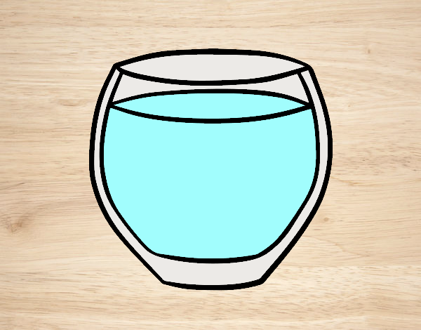 Dibujo Vaso de agua pintado por natinatash