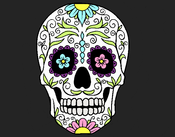 Dibujo Calavera mejicana pintado por Wolfpower