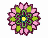 Dibujo Mándala con forma de flor weiss pintado por bandin