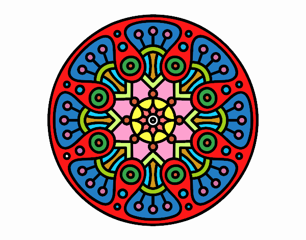 Dibujo Mandala crop circle pintado por bandin