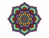 Dibujo Mandala flor de la concentración pintado por emilili
