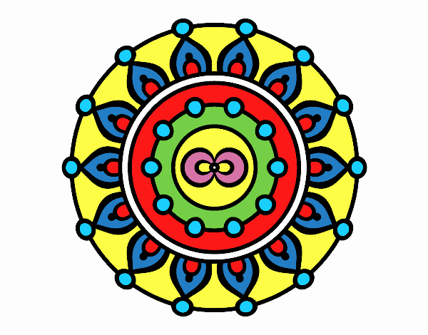 Dibujo Mandala meditación pintado por bandin