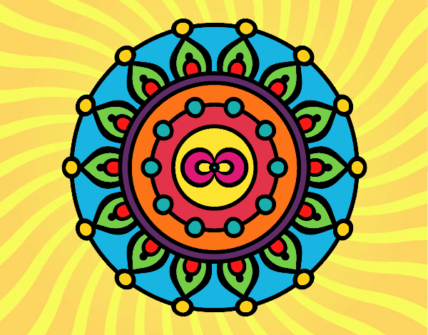 Dibujo Mandala meditación pintado por elwaht