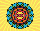 Dibujo Mandala meditación pintado por elwaht