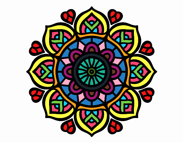 Dibujo Mandala para la concentración mental pintado por sophia123