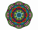 Dibujo Mandala para la relajación mental pintado por bandin