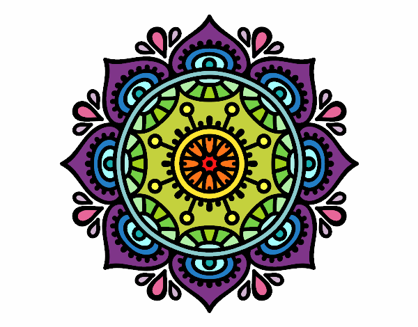 Dibujo Mandala para relajarse pintado por csan8