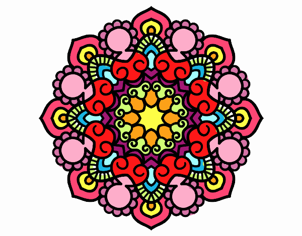 Dibujo Mandala reunión pintado por estefania5