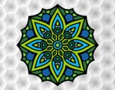 Dibujo Mandala simetría sencilla pintado por Princessh