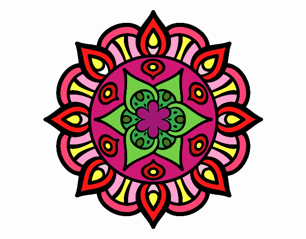 Dibujo Mandala vida vegetal pintado por Princessh