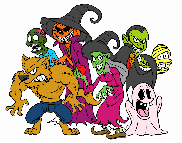 Dibujo Monstruos de Halloween pintado por soyfan