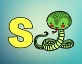 Dibujo S de Serpiente pintado por sheyla1