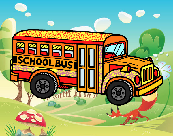 Dibujo Autobús escolar americano pintado por MariaMc