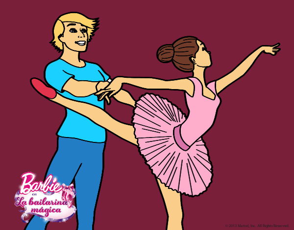 Dibujo Barbie bailando ballet pintado por fio10