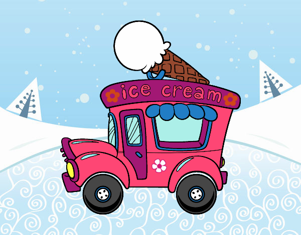 Dibujo Food truck de helados pintado por MariaMc