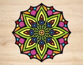 Dibujo Mandala simetría sencilla pintado por AlexManGtz