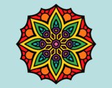 Dibujo Mandala simetría sencilla pintado por GoldenOwl