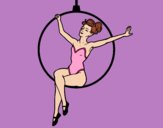 Dibujo Mujer trapecista pintado por vale26