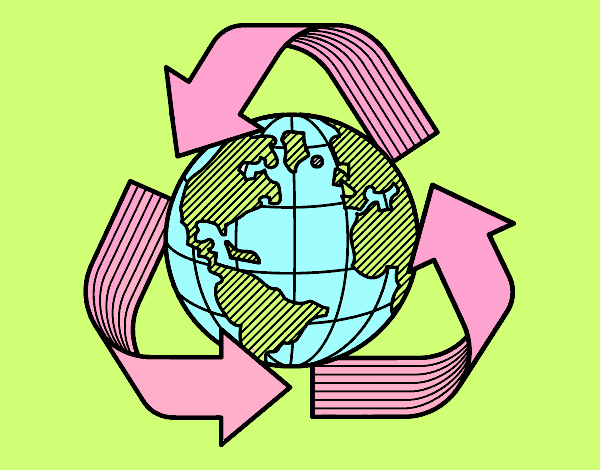 Dibujo Mundo Reciclaje pintado por vale26