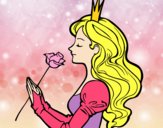 Dibujo Princesa y rosa pintado por lunis1325