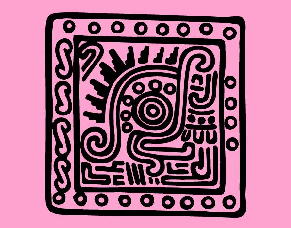 Dibujo Símbolo maya pintado por vale26