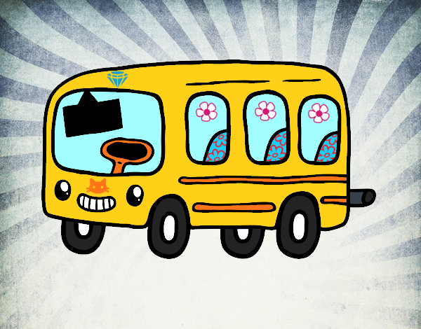Dibujo Un autobús escolar pintado por MariaMc