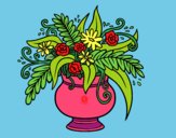 Dibujo Un jarrón con flores pintado por vale26