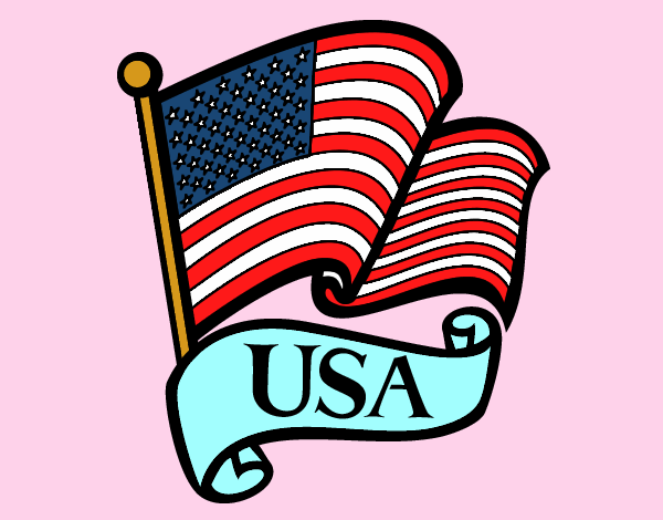 Dibujo Bandera de los Estados Unidos pintado por vale26