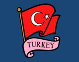 Dibujo Bandera de Turquía pintado por vale26