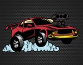 Dibujo Deportivo muscle car pintado por h2o17