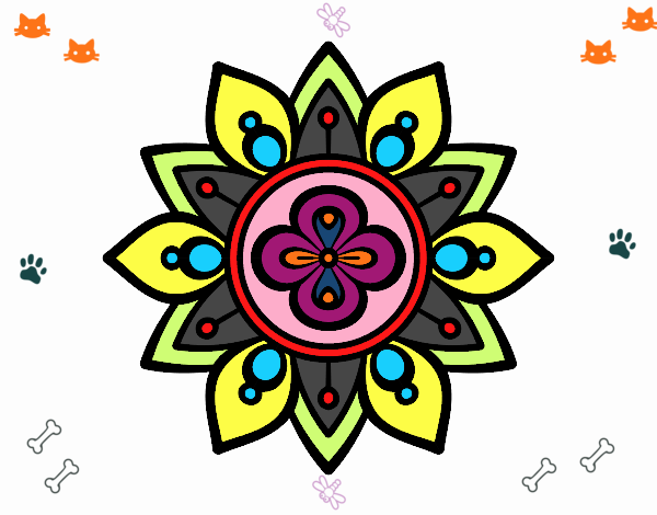 Dibujo Mandala flor de loto pintado por jenniferla