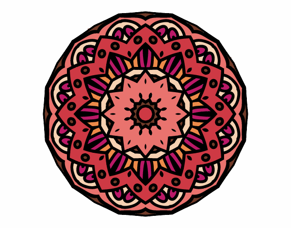 Dibujo Mandala modernista pintado por bonfi