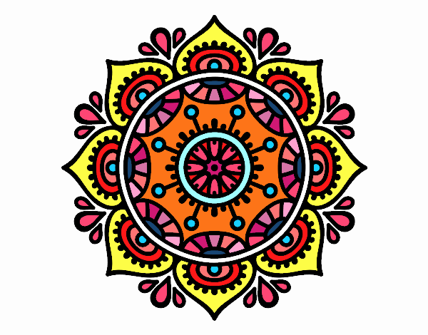 Dibujo Mandala para relajarse pintado por aligj