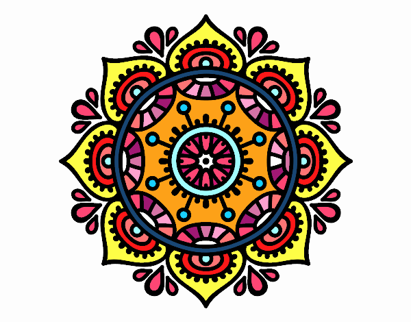 Dibujo Mandala para relajarse pintado por aligj